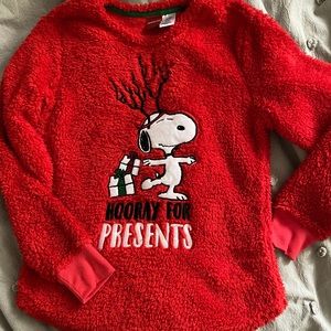 Teddy style crew holiday sweater